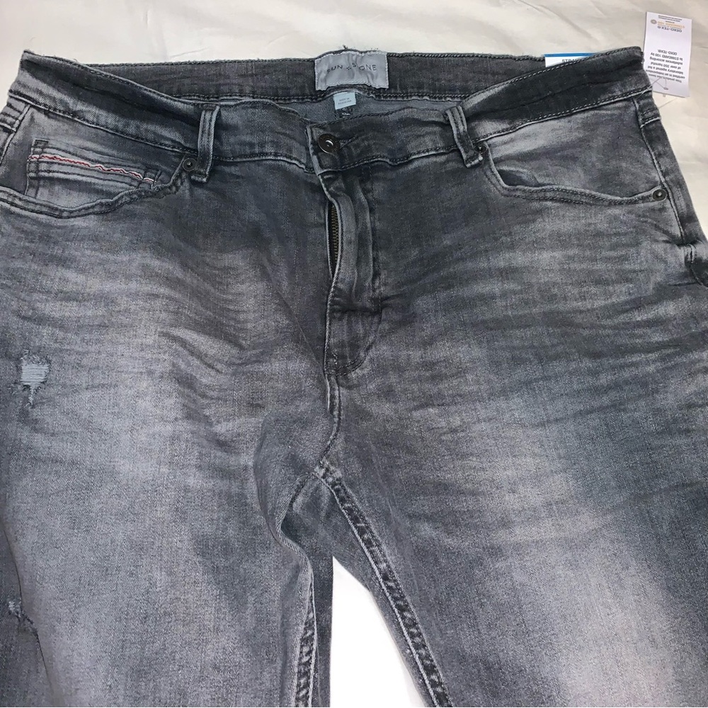 Sun Stone mens distressed denim jeans